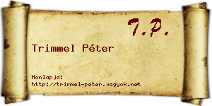 Trimmel Péter névjegykártya